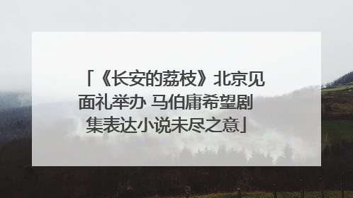 《长安的荔枝》北京见面礼举办 马伯庸希望剧集表达小说未尽之意