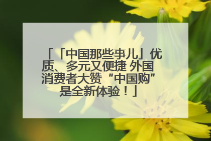 「中国那些事儿」优质、多元又便捷 外国消费者大赞“中国购”是全新体验！