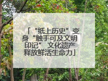 “纸上历史”变身“触手可及文明印记” 文化遗产释放鲜活生命力