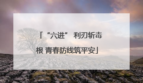 “六进” 利刃斩毒根 青春防线筑平安