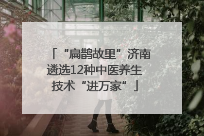 “扁鹊故里”济南遴选12种中医养生技术“进万家”
