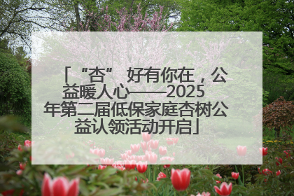 “杏” 好有你在，公益暖人心——2025 年第二届低保家庭杏树公益认领活动开启