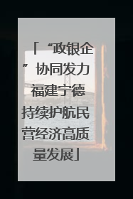 “政银企”协同发力 福建宁德持续护航民营经济高质量发展