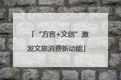 “方言+文创”激发文旅消费新动能