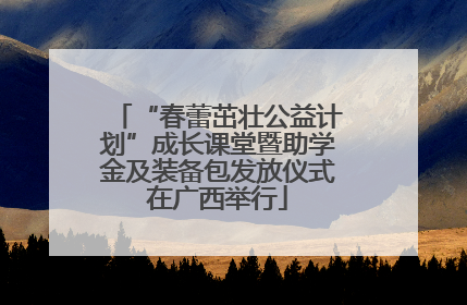 “春蕾茁壮公益计划”成长课堂暨助学金及装备包发放仪式在广西举行