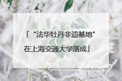 “法华牡丹非遗基地”在上海交通大学落成