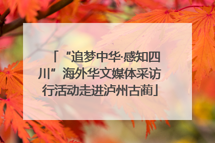 “追梦中华·感知四川”海外华文媒体采访行活动走进泸州古蔺