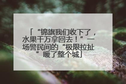 “锦旗我们收下了，水果千万拿回去！”一场警民间的“极限拉扯”暖了整个城