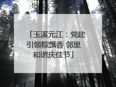 玉溪元江：党建引领粽飘香 邻里和谐庆佳节