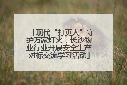 现代“打更人”守护万家灯火，长沙物业行业开展安全生产对标交流学习活动