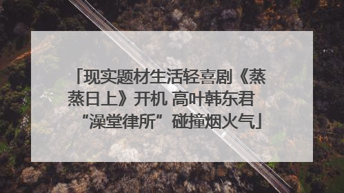 现实题材生活轻喜剧《蒸蒸日上》开机 高叶韩东君“澡堂律所”碰撞烟火气