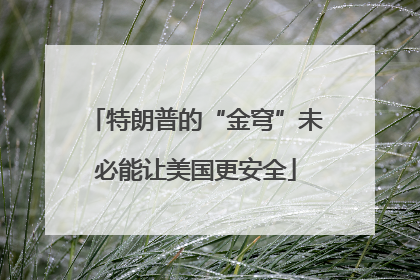 特朗普的“金穹”未必能让美国更安全