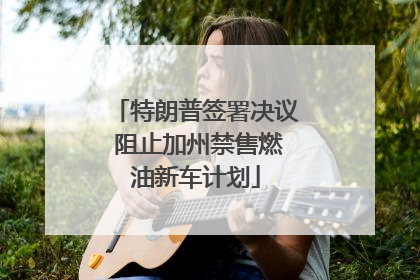 特朗普签署决议 阻止加州禁售燃油新车计划