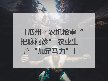 瓜州：农机检审“把脉问诊” 农业生产“加足马力”