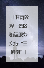 甘肃敦煌：景区骆运服务实行“三班倒”