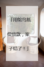用鸵鸟抵偿货款，案子结了！