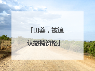 田蓉，被追认撤销资格