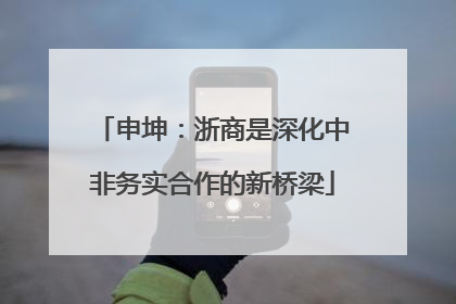 申坤：浙商是深化中非务实合作的新桥梁