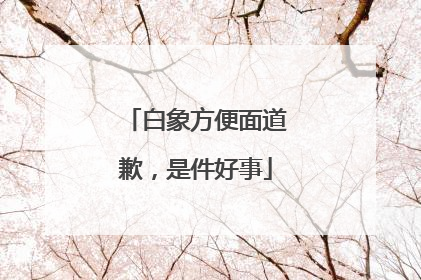 白象方便面道歉，是件好事