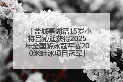 盐城亭湖籍15岁小将吕沁遥获得2025年全国游泳冠军赛200米蛙泳项目冠军