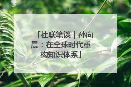社联笔谈｜孙向晨：在全球时代重构知识体系
