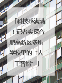 科技感满满！记者实探合肥高新区多所学校里的“人工智能”