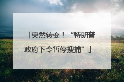 突然转变！“特朗普政府下令暂停搜捕”