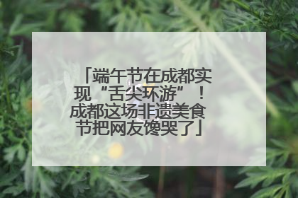 端午节在成都实现“舌尖环游”！成都这场非遗美食节把网友馋哭了