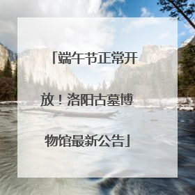 端午节正常开放！洛阳古墓博物馆最新公告