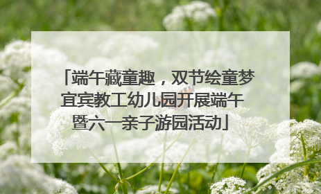 端午藏童趣，双节绘童梦 宜宾教工幼儿园开展端午暨六一亲子游园活动