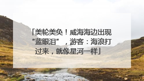 美轮美奂！威海海边出现“蓝眼泪”，游客：海浪打过来，就像星河一样