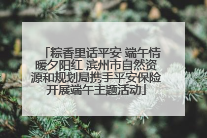 粽香里话平安 端午情暖夕阳红 滨州市自然资源和规划局携手平安保险开展端午主题活动