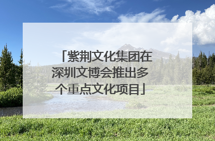 紫荆文化集团在深圳文博会推出多个重点文化项目
