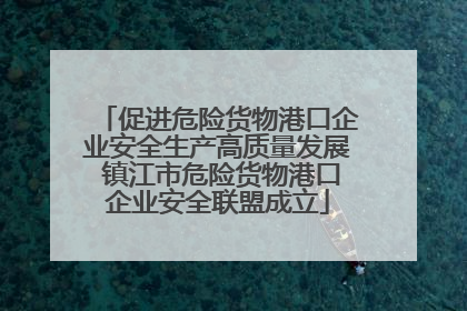 促进危险货物港口企业安全生产高质量发展 镇江市危险货物港口企业安全联盟成立