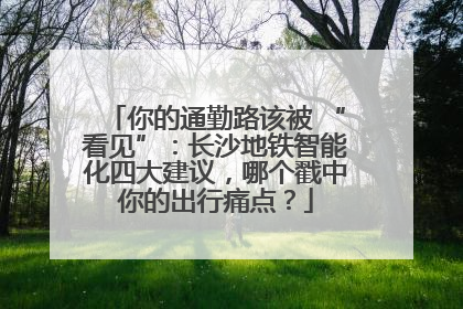 你的通勤路该被 “看见”：长沙地铁智能化四大建议，哪个戳中你的出行痛点？