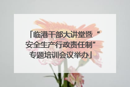 临港干部大讲堂暨“安全生产行政责任制”专题培训会议举办