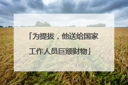 为提拔，他送给国家工作人员巨额财物