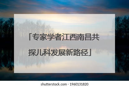 专家学者江西南昌共探儿科发展新路径