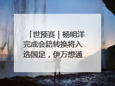 世预赛｜杨明洋完成会籍转换将入选国足，伊万想通了要打双后腰？