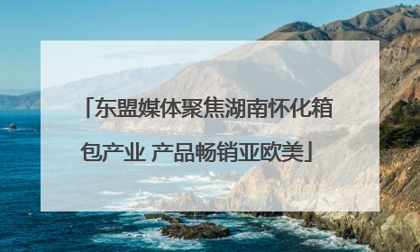 东盟媒体聚焦湖南怀化箱包产业 产品畅销亚欧美