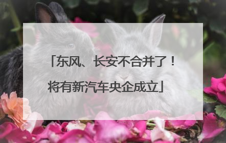 东风、长安不合并了！将有新汽车央企成立