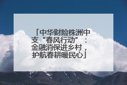 中华财险株洲中支“春风行动”：金融消保进乡村，护航春耕暖民心