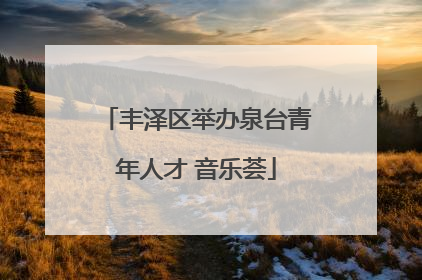 丰泽区举办泉台青年人才 音乐荟