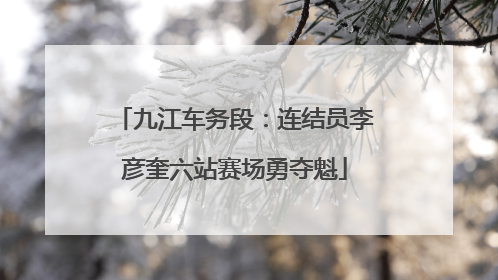 九江车务段：连结员李彦奎六站赛场勇夺魁