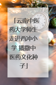 云南中医药大学师生走进西冲小学 播撒中医药文化种子