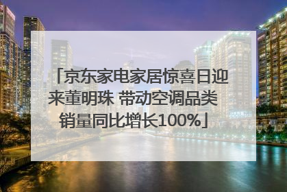 京东家电家居惊喜日迎来董明珠 带动空调品类销量同比增长100%