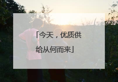 今天，优质供给从何而来