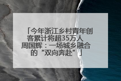 今年浙江乡村青年创客累计将超35万人 周国辉：一场城乡融合的“双向奔赴”