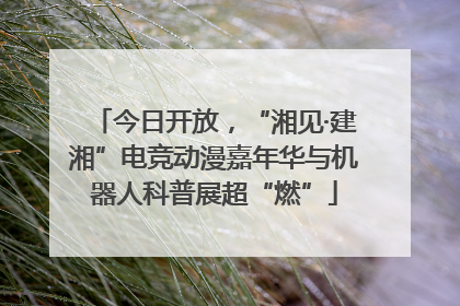 今日开放，“湘见·建湘”电竞动漫嘉年华与机器人科普展超“燃”