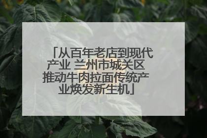 从百年老店到现代产业 兰州市城关区推动牛肉拉面传统产业焕发新生机